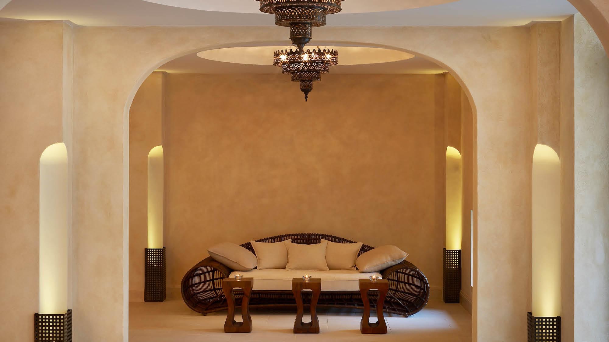 Seating in Anazoe Spa, Costa Navarino, Greece