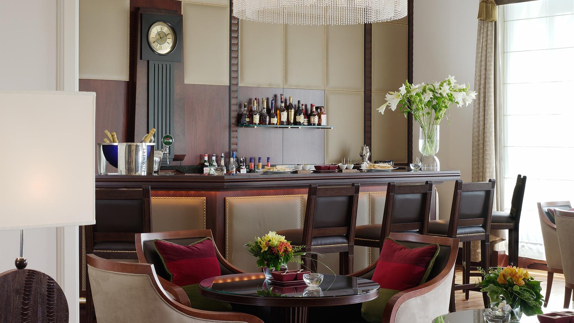 Bar seating at Hotel Esplanade, Zagreb, Croatia