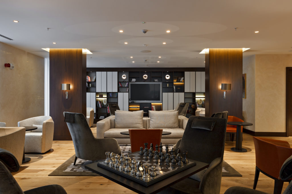 Lounge at Baku Marriott Hotel Boulevard, Baku, Azerbaijan