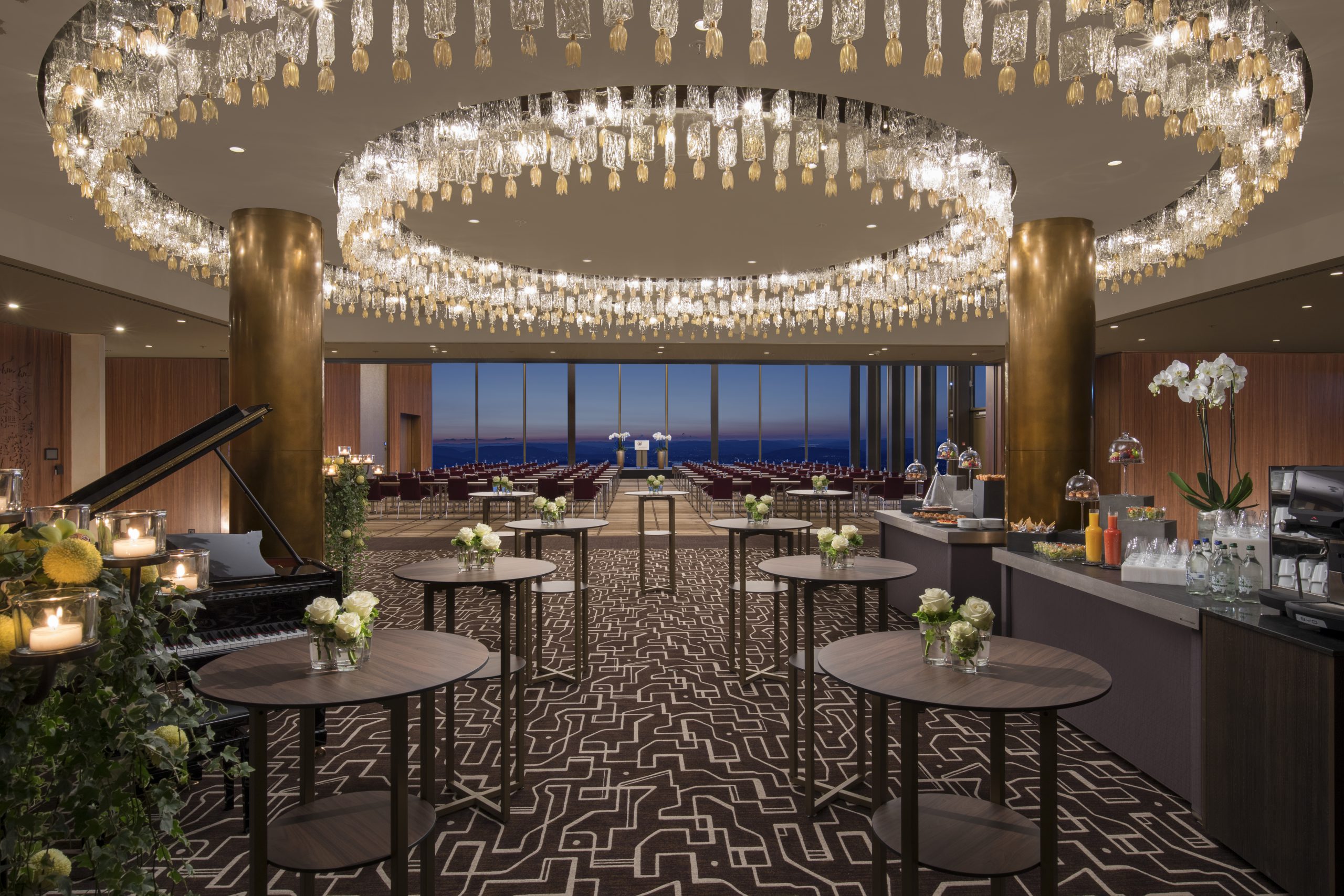 Ballroom conference space at Bürgenstock Hotel